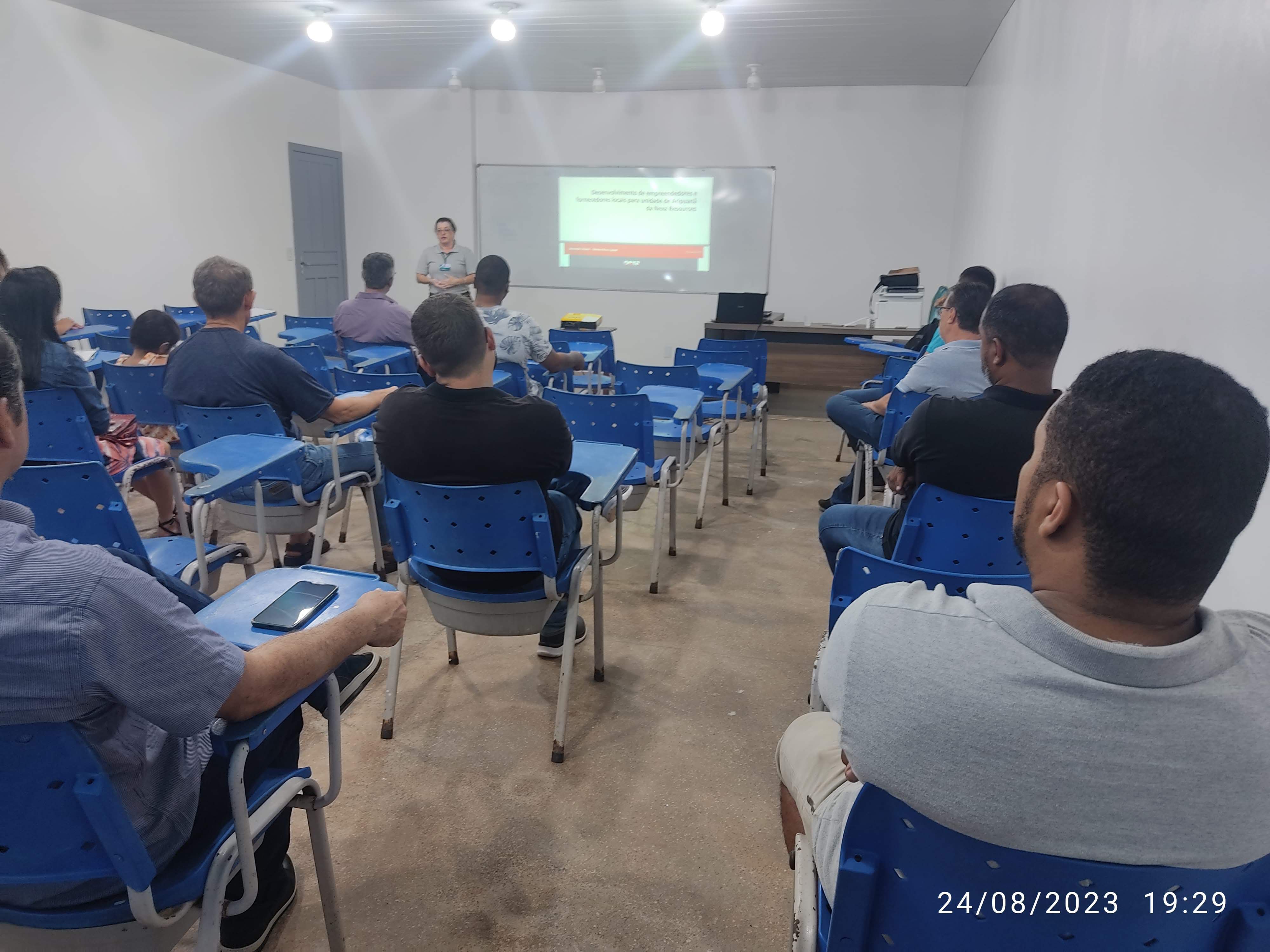Workshop de mobilização e apresentação do projeto “Desenvolvimento de Empreendedores” em Aripuanã (MT) – dez/2023 - Crédito: Interação Urbana