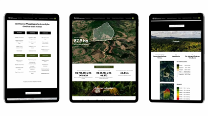 A Plataforma de Inteligência Agroflorestal da Courageous Land, que terá o Fundo Vale como codesenvolvedor, já conta com dezenas de milhares de hectares cadastradas na versão Beta, com potencial de receita anual de mais de R$ 1,5B