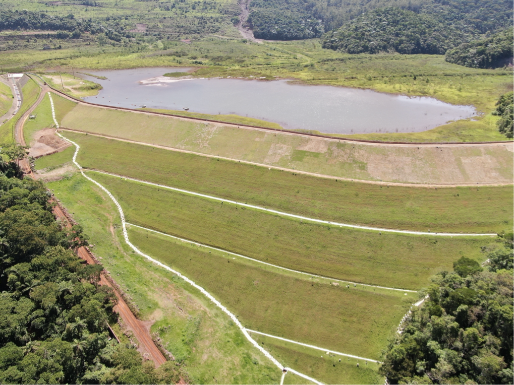 Barragem 5-Mutuca, localizada em Nova Lima (MG): estrutura deixou nível de emergência e teve segurança atestada. Foto: Divulgação/Vale