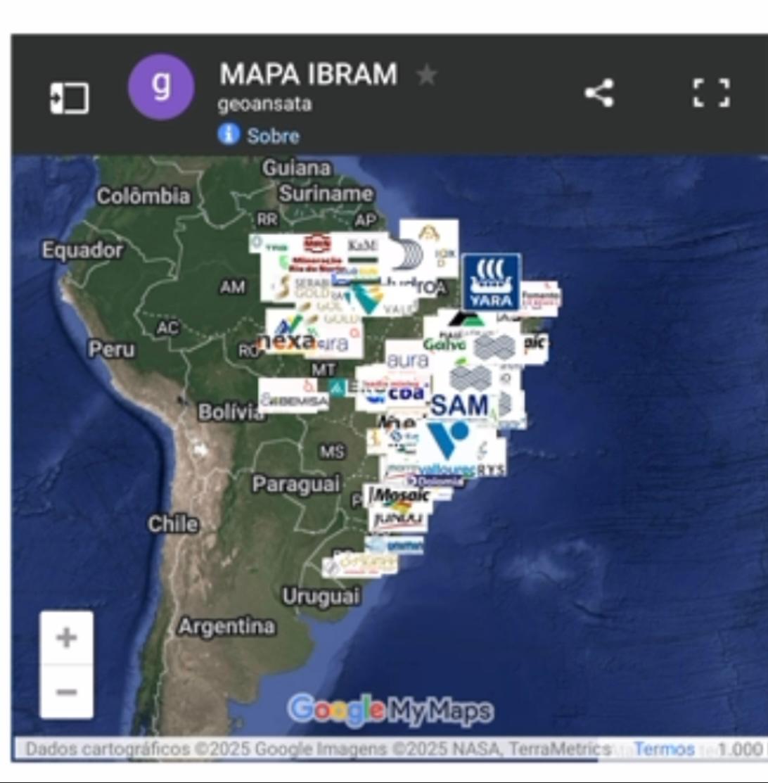 Mapa IBRAM®: nova ferramenta apresenta informações georreferenciadas sobre minas e projetos em fase de pesquisa mineral