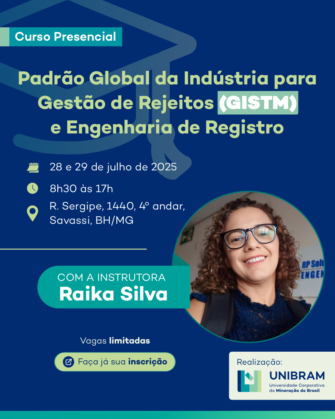 Curso Padrão Global da Indústria para Gestão de Rejeitos (GISTM) e Engenharia de Registro