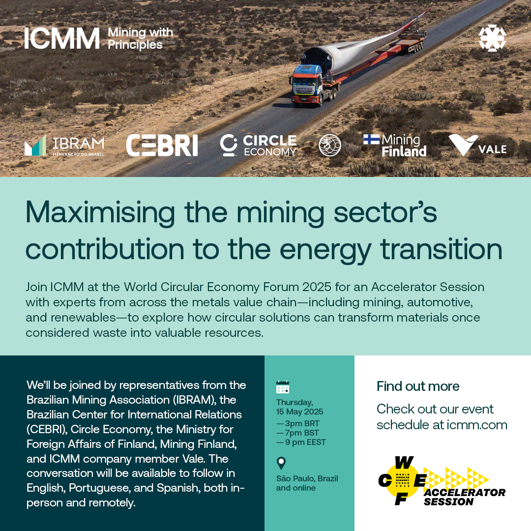 WCEF2025 Sessão de Aceleração: “Maximizando a contribuição do setor de mineração para a transição energética”