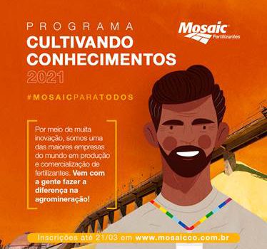 Última semana para se inscrever no Programa Cultivando Conhecimentos da Mosaic Fertilizantes