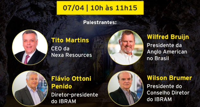 Evento virtual debate riscos e oportunidades de negócios em mineração e metais no Brasil