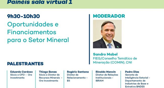 Os financiamentos à mineração brasileira em debate no e-Mineração