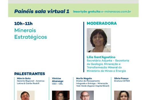 Painel sobre minerais estratégicos no e-Mineração fará sorteio de livros