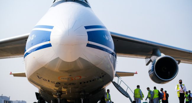 Aeroporto Internacional de BH recebe carga da Anglo American no gigante Antonov AN-124