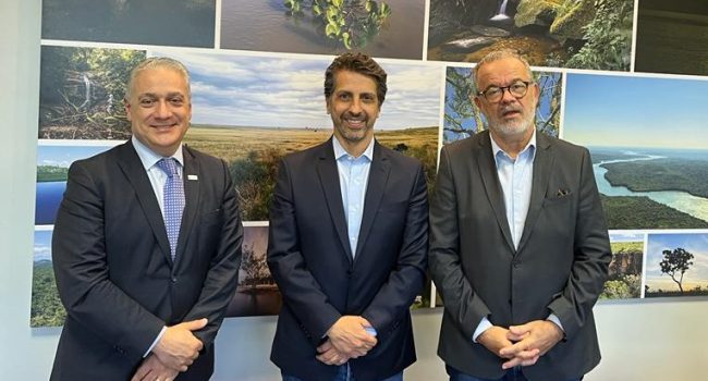 Ministro do Meio Ambiente, Joaquim Leite, recebe diretor-presidente do IBRAM