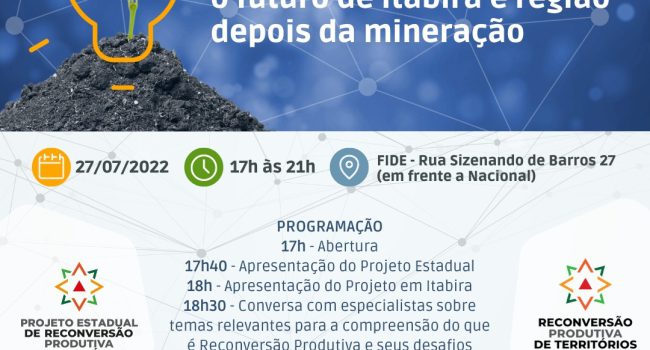 Seminário debaterá o futuro de Itabira e região depois da mineração
