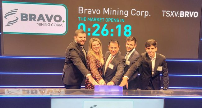 Bravo Mining abre os trabalhos no TSX Market, em Toronto