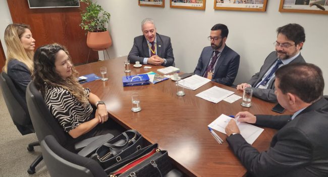 Os aspectos tributários da mineração e o fortalecimento da ANM foram debatidos entre representantes do IBRAM e o senador Vanderlan Cardoso
