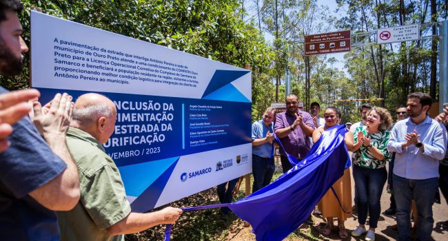 Samarco entrega Estrada da Purificação pavimentada