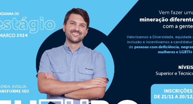 Samarco abre inscrições para o Programa de Estágio 2024