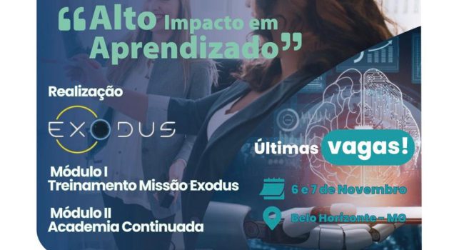 Última oportunidade! Participe do curso “Missão Exodus, uma experiência em BowTie”