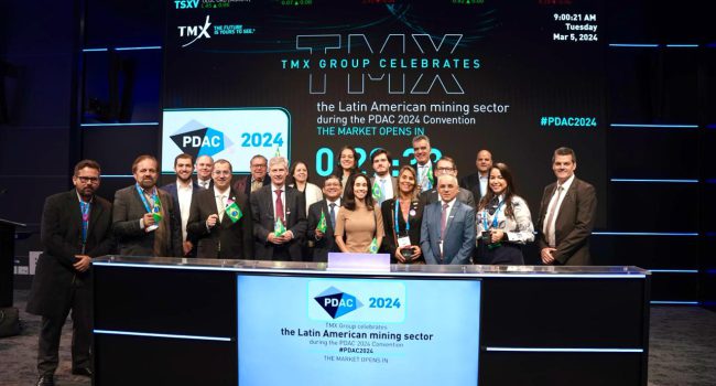 IBRAM participa da abertura da Bolsa de Valores de Toronto durante PDAC 2024