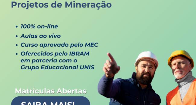 UNIBRAM e Grupo Educacional UNIS lançam curso de especialização em sustentabilidade social na mineração