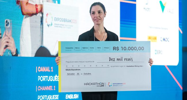 Criatividade e inovação marcam a premiação do Hackathon na EXPOSIBRAM 2025