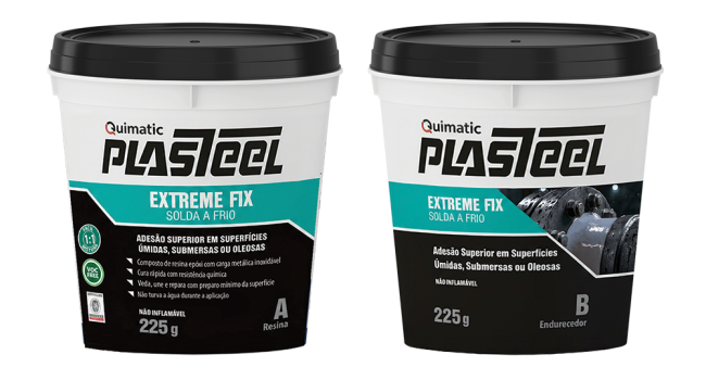 Quimatic leva à Exposibram 2026 o Plasteel Extreme Fix, solda a frio para reparos em superfícies úmidas, submersas ou oleosas