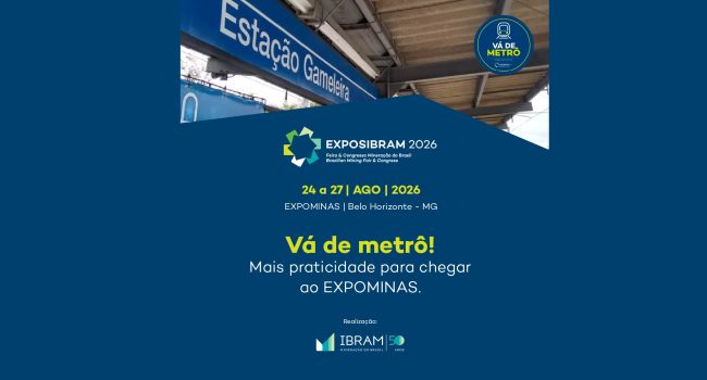 Campanha “Vá de Metrô” incentiva mobilidade sustentável durante a EXPOSIBRAM 2026